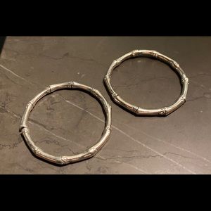 John Hardy silver bamboo hoop earrings
